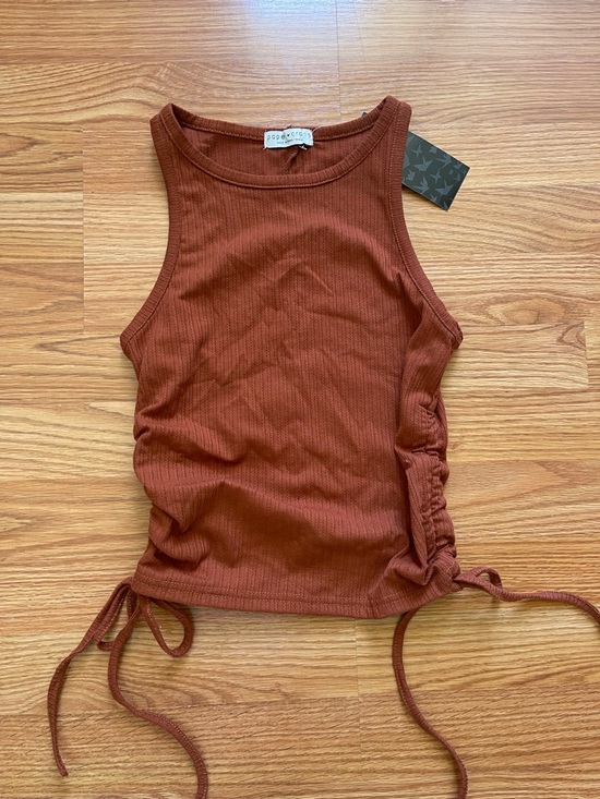Paper Crane Tops - NWT Paper Crane Ribbed Side-Tie Tank Top